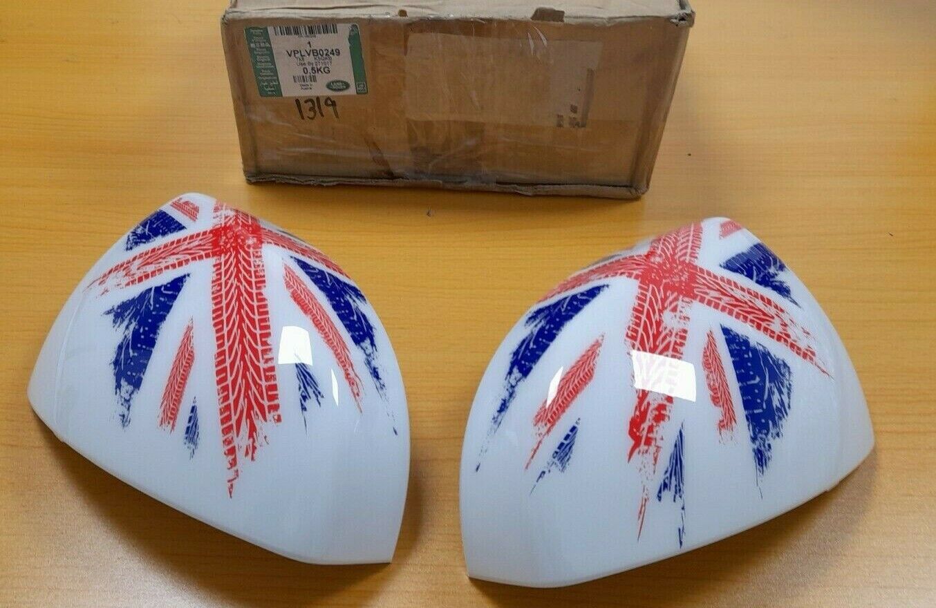 GENUINE RANGE ROVER EVOQUE UNION JACK FLAG STYLE WING MIIRROR COVERS VPLVB0249